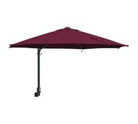 vidaXL Parasol de Jardin Rouge et Noir 248 x 248 x 148 cm, Parasol Rond Moderne, résistant aux UV, à l'eau, pour Le Jardin et la terrasse, Ombre Outdoor, Protection Solaire