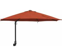 vidaXL Parasol de jardin rouge, noir 248 x 248 x 148 cm polyester, acier