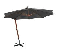 Vidaxl Parasol De Jardin Suspendu Avec Mât Anthracite Bois De Sapin