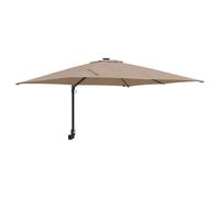 vidaXL Parasol de Jardin Taupe 248,5x247,5 x 160 cm en Polyester résistant à l'eau, avec des lumières solaires LED, inclinable, manivelle en Acier revêtu de Poudre. C'est Une Super Solution de protec