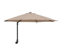 Vidaxl Parasol De Jardin Mural Avec Leds Taupe 248 Cm