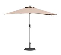 vidaXL Parasol de Jardin Taupe 294 x 150 x 224 cm Polyester et Acier, Parasol de Jardin, Parasol Moderne, Protection Durable pour Balcon, Ombre relaxante, Couverture Estivale