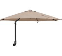 Vidaxl Parasol De Jardin Mural Avec Leds Taupe 248 Cm