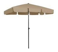 vidaXL Parasol de Plage Abri de Soleil Parasol de Jardin Parasol de Patio Terrasse Extérieur Anti-UV Anti-décoloration Taupe 314730