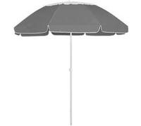 vidaXL Parasol de Plage Abri de Soleil Parasol de Jardin Parasol de Patio Terrasse Extérieur Anti-UV Anti-décoloration 314718 Gris G