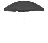 vidaXL Parasol de Plage Abri de Soleil Parasol de Jardin Parasol de Patio Terrasse Extérieur Anti-UV Anti-décoloration 314706 Gris G
