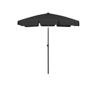 Parasol de plage noir 180x120 cm