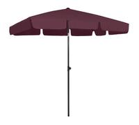 vidaXL Parasol de Plage Abri de Soleil Parasol de Jardin Parasol de Patio Terrasse Extérieur Anti-UV Anti-décoloration Rouge 314731