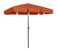 vidaXL Parasol de Plage Abri de Soleil Parasol de Jardin Parasol de Patio Terrasse Extérieur Anti-UV Anti-décoloration Terre Cuite 200x125 cm