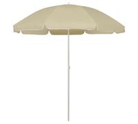 Vidaxl Parasol De Plage Jaune Sable 240 Cm Blanc