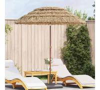 Vidaxl Parasol De Plage Marron Ø 160 X 196 Cm Acier