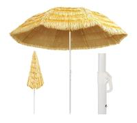 vidaXL Parasol de plage style hawaïen naturel pare-soleil 300 cm