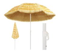 vidaXL Parasol de plage style hawaïen naturel pare-soleil 300 cm
