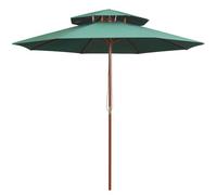 Vidaxl Parasol De Terrasse 270 X 270 Cm Poteau En Bois Vert Vert