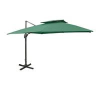 Vidaxl Parasol Déporté Avec Double Toit 300x300 Cm Vert Vert