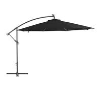 vidaXL Parasol déporté avec mât en aluminium 350 cm Noir