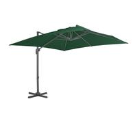 Vidaxl Parasol Déporté Avec Mât En Aluminium 400x300 Cm Vert Vert