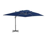 Vidaxl Parasol Déporté Avec Mât En Aluminium 4x3 Cm Bleu Azur