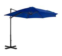 Vidaxl Parasol Déporté Avec Mât En Aluminium Bleu Azuré 300 Cm Bleu