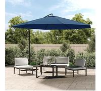 vidaXL Parasol déporté avec mât en aluminium 350 cm Bleu