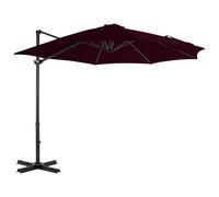 Vidaxl Parasol Déporté Avec Mât En Aluminium Rouge 300 Cm Rouge
