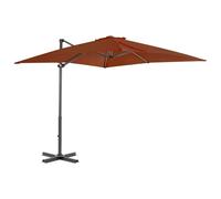 Vidaxl Parasol Déporté Avec Mât En Aluminium Terre Cuite 250x250 Cm