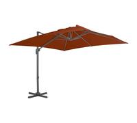 Vidaxl Parasol Déporté Avec Mât En Aluminium Terre Cuite 300x300 Cm