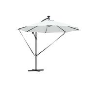 Vidaxl Parasol Déporté Carré 294x294 cm Toile Polyester Mât Acier Beige Inclinable avec Pied