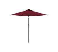 Vidaxl Parasol déporté carré inclinable - Mat acier - Toile polyester rouge - 225 x 225 cm