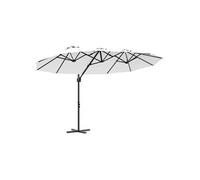 Parasol déporté - vidaXL - Couleur sable - 372x198x253 cm - Résistant aux UV - Résistant à l'eau - Acier peint en poudre