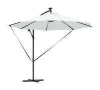 vidaXL Parapluie banane en saillie couleur sable 294 x 294 x 248 cm
