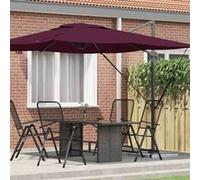 Vidaxl Parasol déporté rectangulaire 286x285 cm - Toile polyester - Mât aluminium - Rouge inclinable rouge