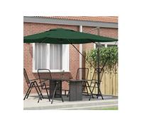 Vidaxl Parasol déporté Rectangulaire 286x285 cm Toile Polyester Mat Aluminium Vert