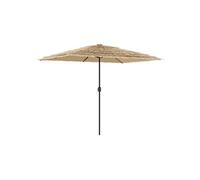 Vidaxl Parasol De Jardin Avec Led Et Mât En Acier Marron 300x200x250cm