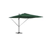 Vidaxl Parasol déporté rectangulaire inclinable 286 x 285 cm toile polyester mat aluminium Vert