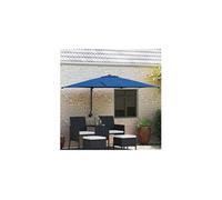 Vidaxl Parasol déporté rectangulaire inclinable toile polyester mat acier 248.5 x 247.5 cm Bleu