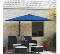 Vidaxl Parasol déporté rectangulaire inclinable toile polyester mat acier 248.5 x 247.5 cm Bleu bleu