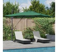 Vidaxl Parasol Déporté Roma Avec Leds Vert 286x285x270 Cm Aluminium