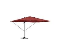 Vidaxl Parasol déporté rond inclinable - Toile polyester - Mât aluminium - Orange 352 x 251 cm
