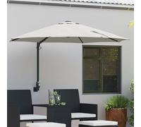 Vidaxl Parasol Déporté Sable Polyester, Aluminium Grand Pliable