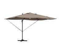 Vidaxl Parasol Déporté - Taupe Taupe Tissu Grand Réglable En Hauteur