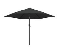 vidaXL Parasol d'extérieur avec LED – Mât acier 300 cm – Anthracite