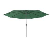 Vidaxl Parasol D'extérieur Avec Led Et Mât En Métal 400 Cm Vert Vert