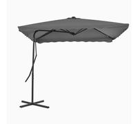 Vidaxl Parasol D'extérieur Avec Mât En Acier 250 X 250 Cm Anthracite