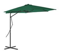 Vidaxl Parasol D'extérieur Avec Mât En Acier 300 Cm Vert Vert