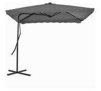 Vidaxl Parasol D'extérieur Avec Mât En Acier 250 X 250 Cm Anthracite