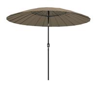 Vidaxl Parasol D'extérieur Avec Mât En Aluminium 270 Cm Taupe