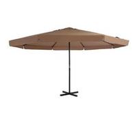 Vidaxl Parasol D'extérieur Avec Poteau En Aluminium 500 Cm Taupe