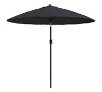 vidaXL Parasol d'Extérieur avec Mât en Aluminium, Pare-soleil de Patio, Abri de Soleil, Parasol de Plage Jardin Terrasse, 270 cm Noir