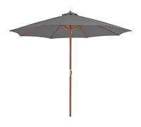 vidaXL Parasol d'Extérieur avec Mât en Bois Anthracité Pare-soleil Jardin